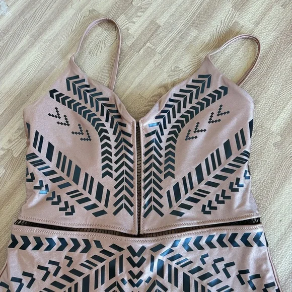 Biliblond Kim One Piece Swimsuit Gold Black XL Straps Cheeky - Picture 12 of 16